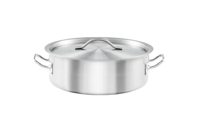 Garnek niski z pokrywką, stalowy, Basic, Ø 320 mm, V 8.8 l Stalgast 013326
