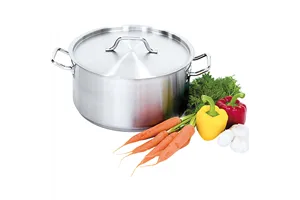 Garnek niski z pokrywką, stalowy, Ø 360 mm, V 18.3 l Stalgast 013362
