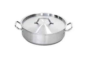 Garnek stalowy do duszenia z pokrywką, Ø 360 mm, V 11.2 l Stalgast 016362