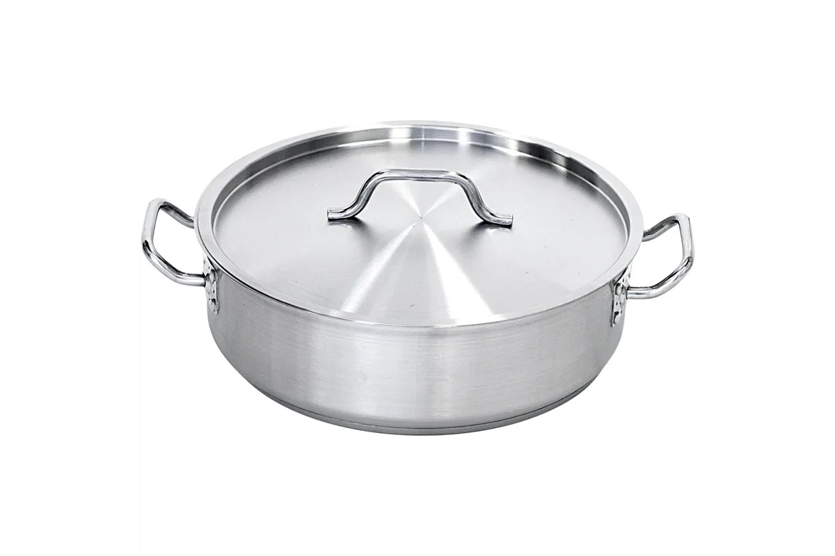 Garnek stalowy do duszenia z pokrywką, Ø 360 mm, V 11.2 l Stalgast 016362