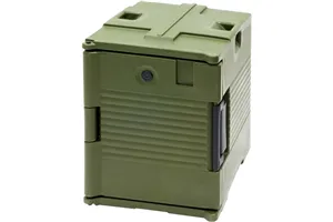 Termos transportowy 6x GN 1/1 65 mm, 86L, 650x450x625 mm, polietylen, khaki, Stalgast 053870