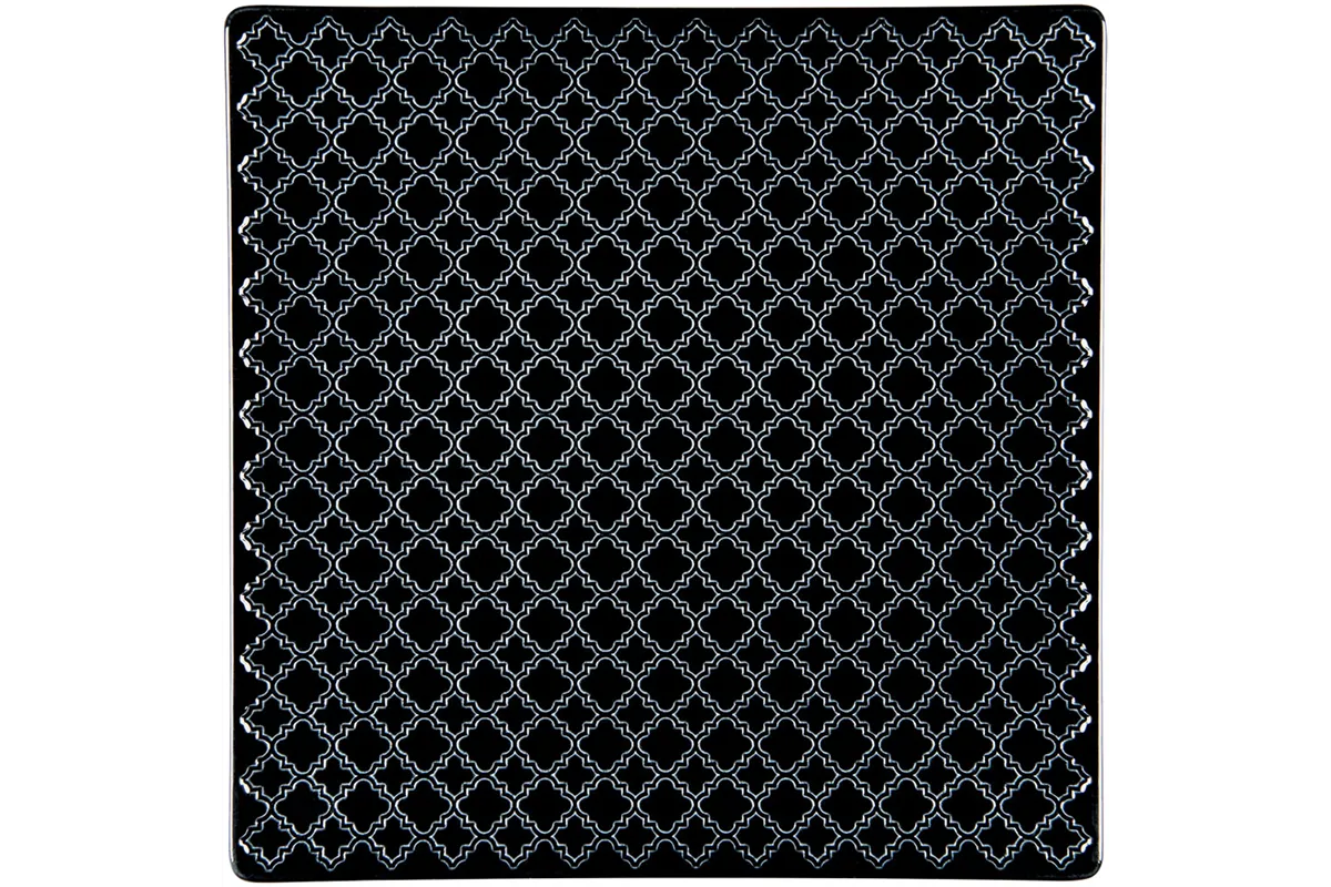 Talerz płytki, kolor czarny, Marrakesz, 170x170 mm Lubiana 390136