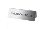 Tabliczka "rezerwacja" Stalgast 486025