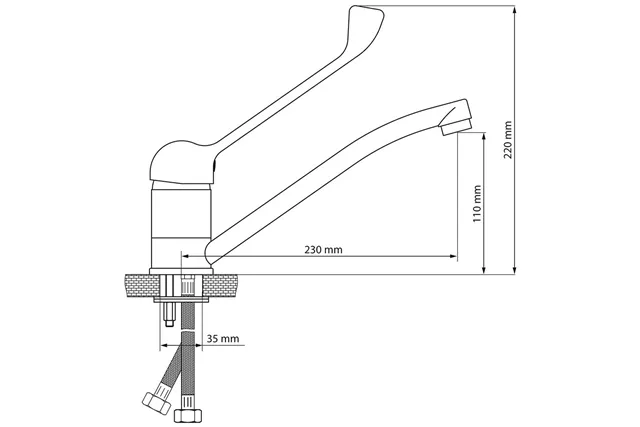 Bateria umywalkowa Stalgast 651110