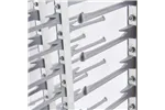 Wózek do transportu talerzy 80 szt., 720x720x1820 mm, stal nierdzewna, 4 kółka (2 z hamulcem), Tribeca 664001