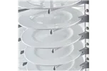 Wózek do transportu talerzy 80 szt., 720x720x1820 mm, stal nierdzewna, 4 kółka (2 z hamulcem), Tribeca 664001