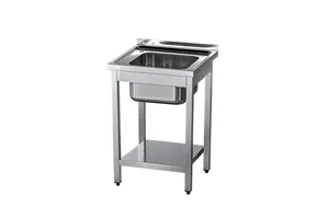 Stół ze zlewem 1-kom.,z półką 600x700x850 mm skręcany Gredil 674067