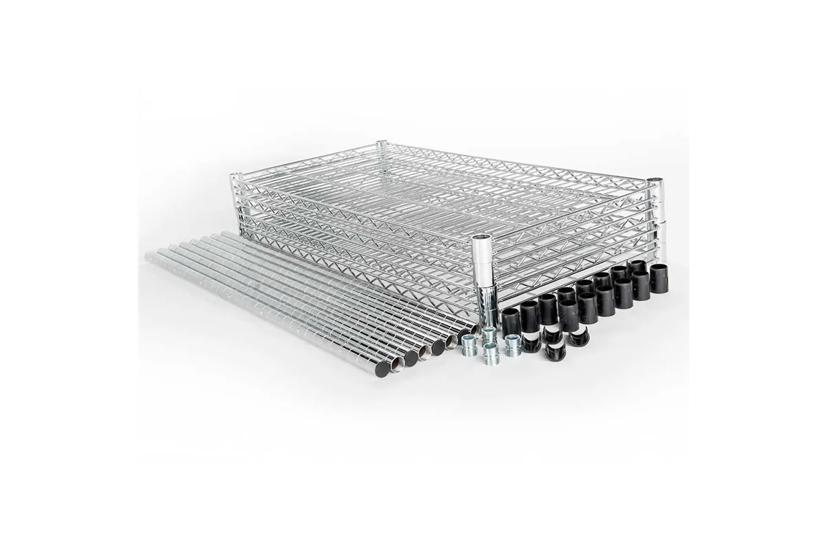 Regał chromowany, 4 półki, składany, 900x450x1800 mm Stalgast 680200