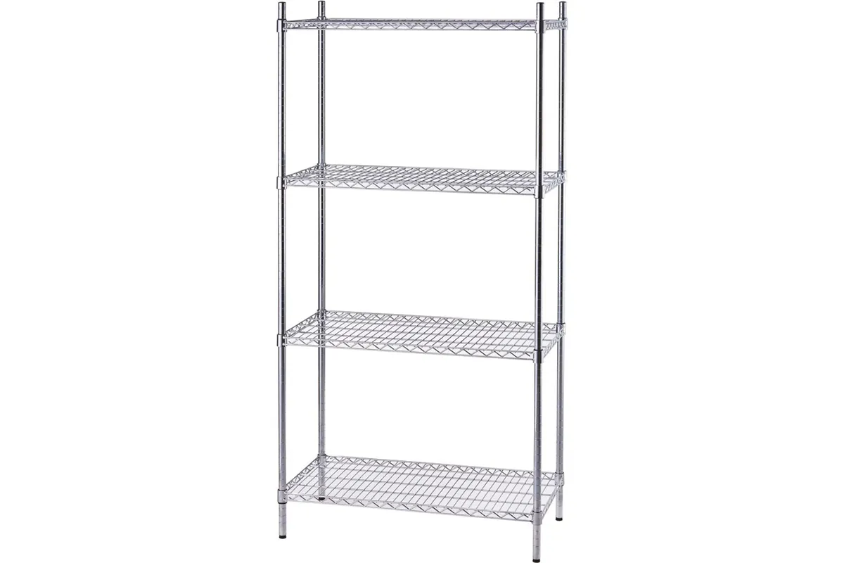 Regał chromowany, 4 półki, składany, 610x610x1800 mm Stalgast 681062