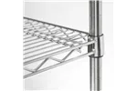 Regał chromowany, 4 półki, składany, 910x610x1800 mm Stalgast 681092