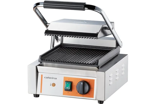 Kontakt grill pojedynczy, ryflowany, Caterina, P 1.8 kW Caterina 742018