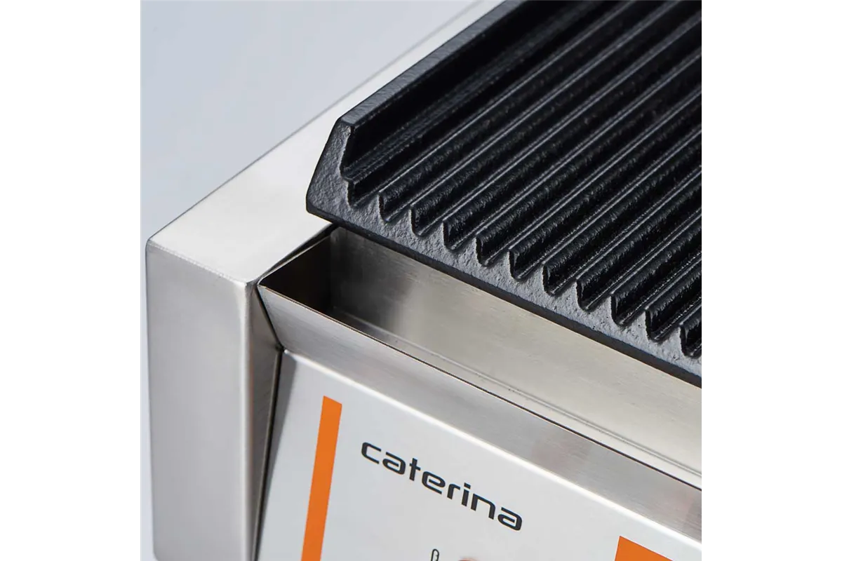 Kontakt grill pojedynczy, ryflowany, Caterina, P 1.8 kW Caterina 742018