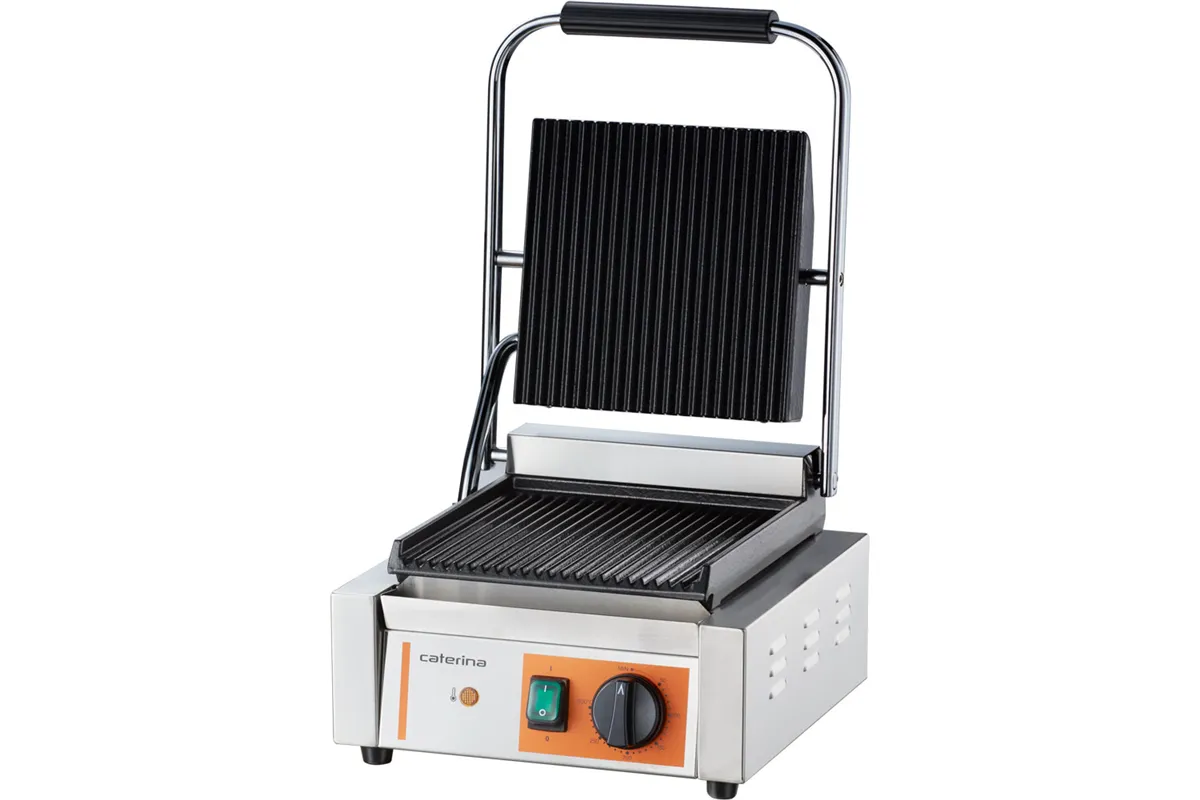 Kontakt grill pojedynczy, ryflowany, Caterina, P 1.8 kW Caterina 742018
