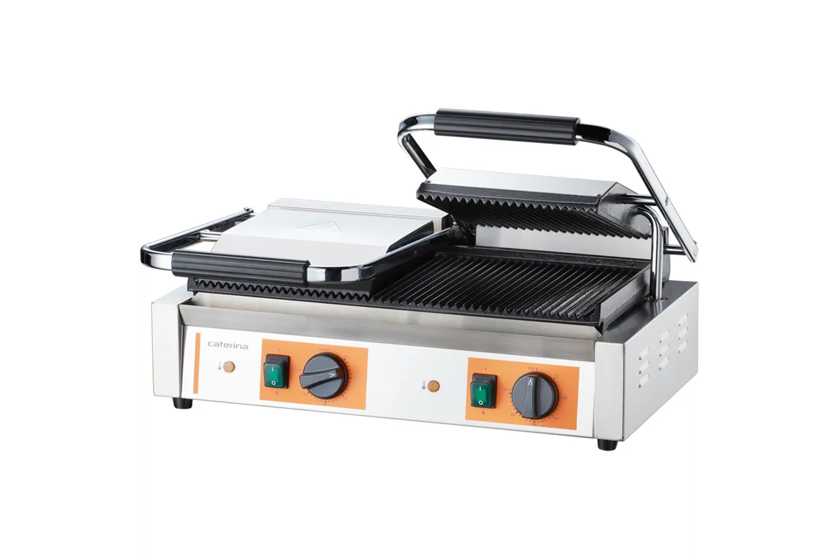 Kontakt grill podwójny ryflowany, P 3.6 kW Caterina 742028