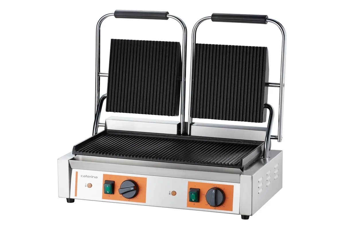 Kontakt grill podwójny ryflowany, P 3.6 kW Caterina 742028