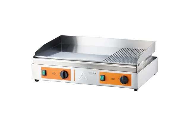 Płyta grillowa, 2/3 gładka, 1/3 ryflowana, Caterina, P 3.5 kW Caterina 745104