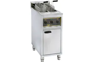 Frytownica wolnostojąca, z szafką, 2-komorowa, V 2x10 l, P 12 kW roller Grill 777210
