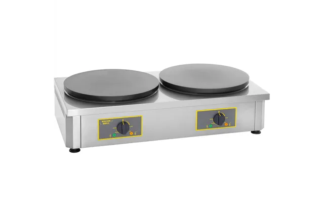 Naleśnikarka elektryczna, emaliowana, podwójna, 2 x Ø 400 mm, P 2 x 3.6 kW roller Grill 777244