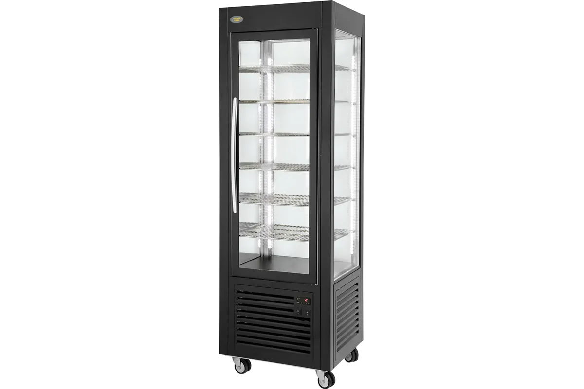 Witryna chłodnicza, cukiernicza, oświetlenie LED, czarna, V 360 l Roller Grill 777451