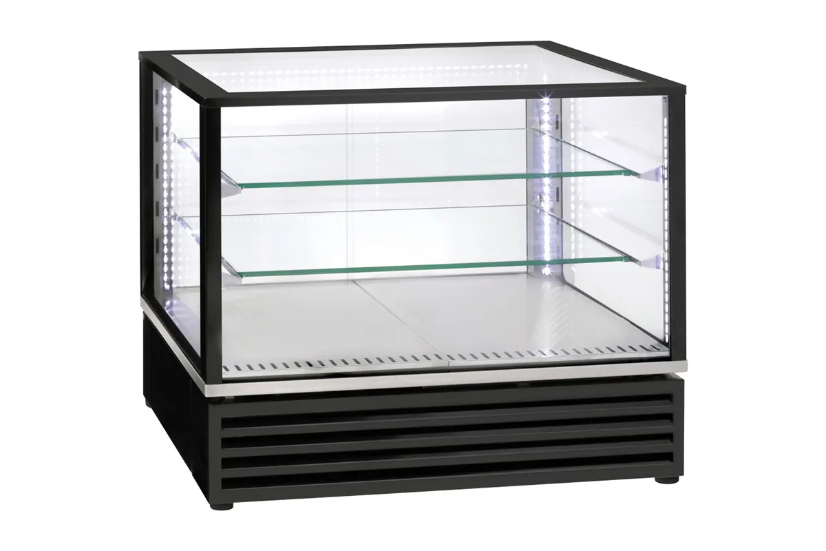 Witryna chłodnicza, nastawna, cukiernicza, czarna, oświetlenie LED, V 170 l Roller Grill 777470