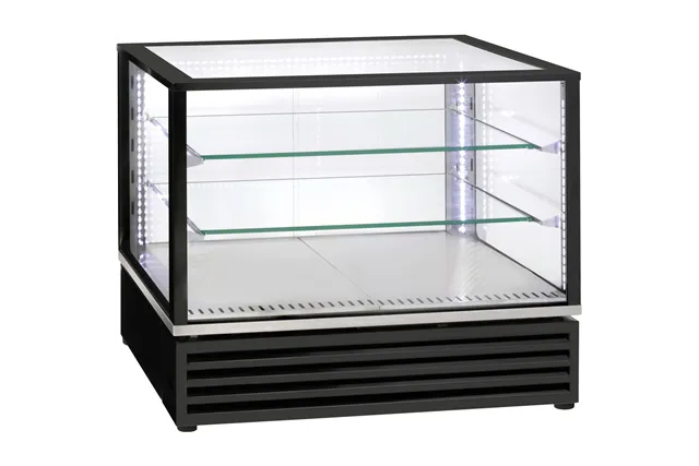 Witryna chłodnicza, nastawna, cukiernicza, czarna, oświetlenie LED, V 170 l Roller Grill 777470