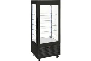Witryna chłodnicza, cukiernicza, oświetlenie LED, czarna, V 480 l Roller Grill 777480