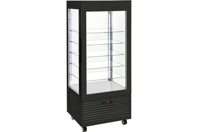 Witryna chłodnicza, cukiernicza, oświetlenie LED, czarna, V 480 l Roller Grill 777480
