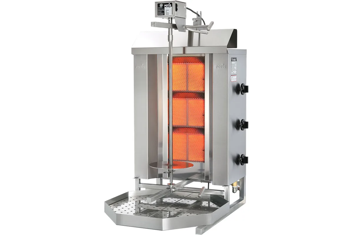 Gyros, kebab gazowy, GD 3, P 10.5 KW, G 20 Potis 777531