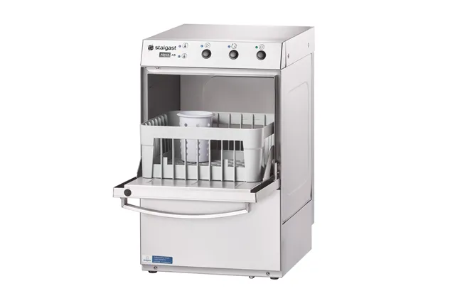 Zmywarko wyparzarka, do szkła, dozownik płynu myjącego, pompa zrzutowa, P 2.77 kW, U 230 V Stalgast 801351