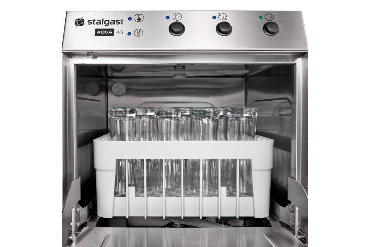 Zmywarko wyparzarka, do szkła, dozownik płynu myjącego, pompa zrzutowa, P 2.77 kW, U 230 V Stalgast 801351