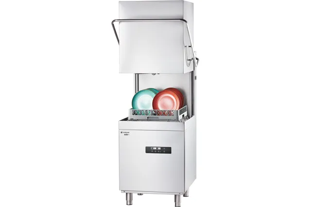 Zmywarko wyparzarka, kapturowa, dozownik płynu, pompa zrzutowa, pompa wspomagająca, P 10.8 kW, U 400 V Stalgast 803037