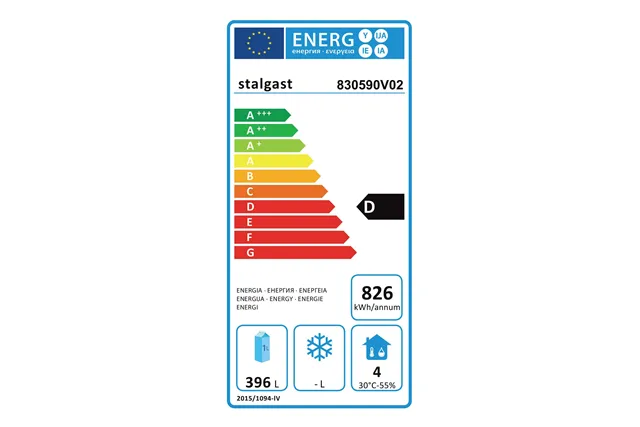 Szafa chłodnicza ze stali nierdzewnej, GN 2/1, V 600 l Stalgast 830590
