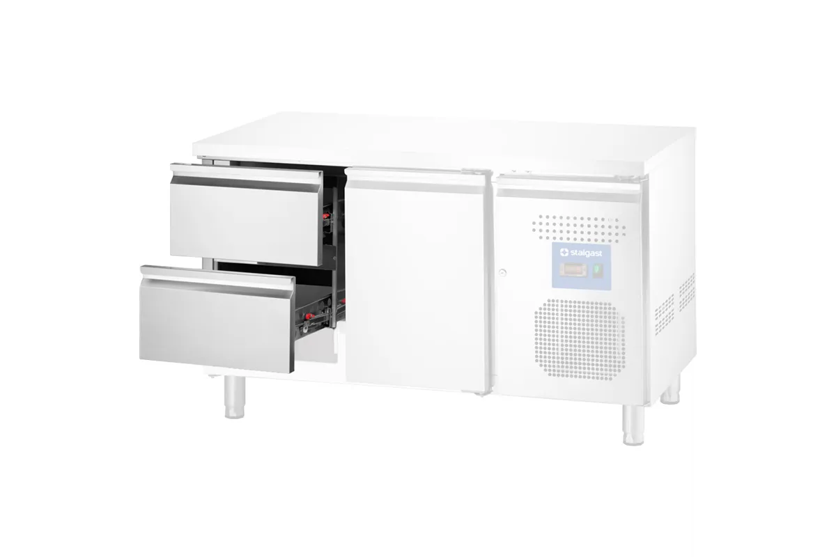 Moduł 2 szuflad do stołów chłodniczych GN 1/1 z agregatem z boku Stalgast 831000