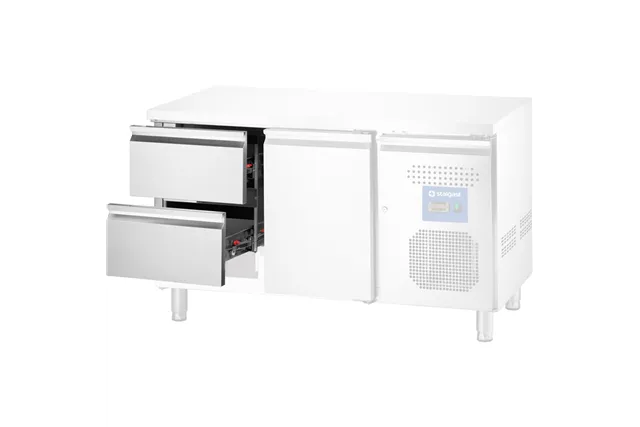 Moduł 2 szuflad do stołów chłodniczych GN 1/1 z agregatem z boku Stalgast 831000