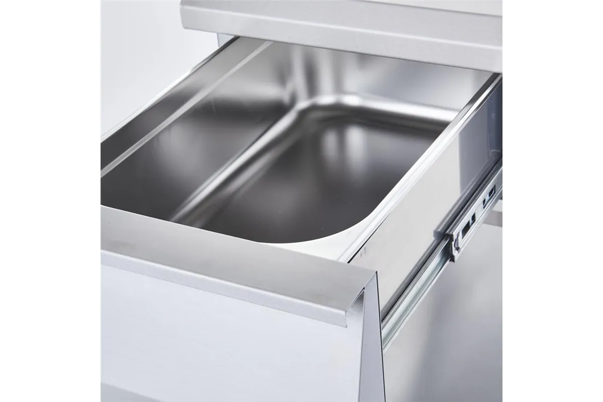 Stanowisko neutralne, nastawne, z szufladą, 400 mm Stalgast 9700210