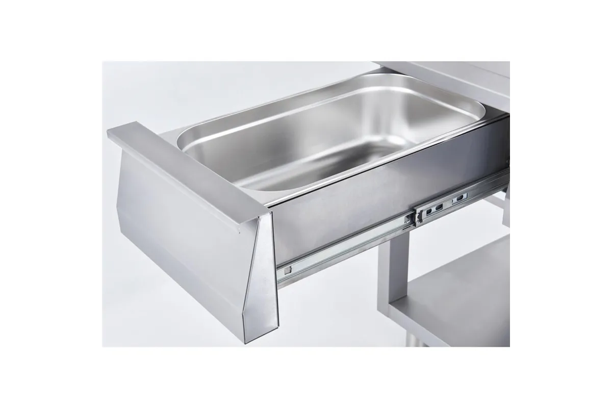 Stanowisko neutralne, nastawne, z szufladami, 1200 mm Stalgast 9700610