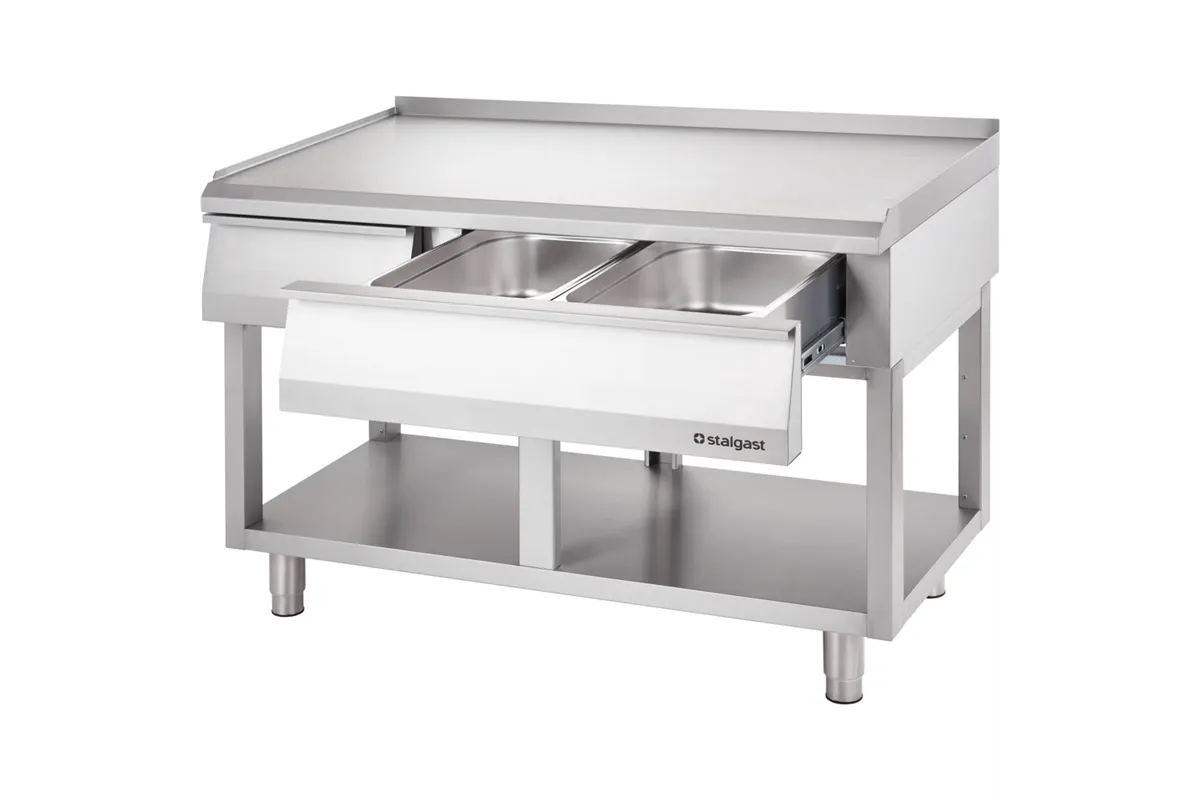 Stanowisko neutralne, nastawne, z szufladami, 1200 mm Stalgast 9700610