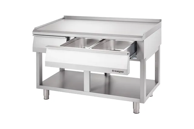 Stanowisko neutralne, nastawne, z szufladami, 1200 mm Stalgast 9700610