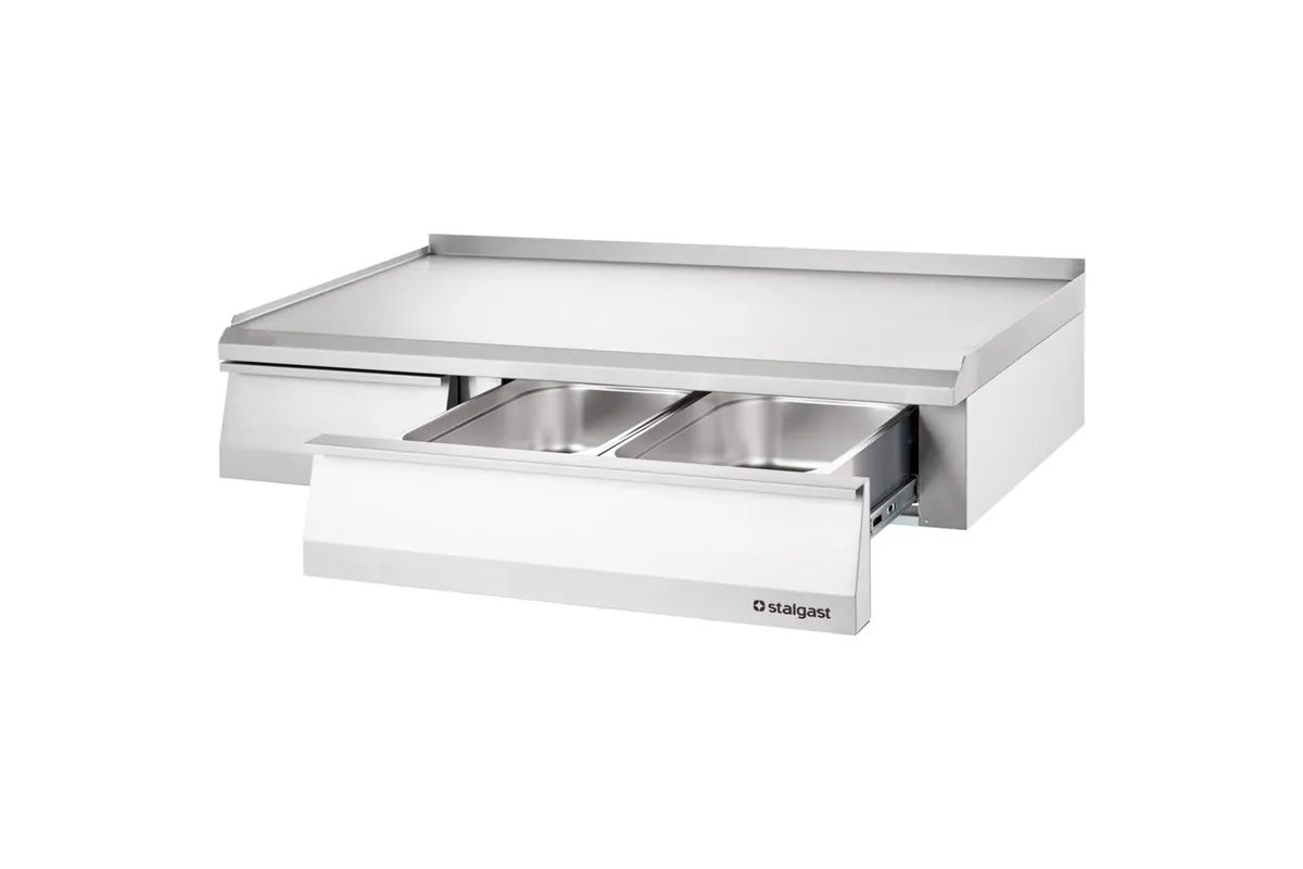 Stanowisko neutralne, nastawne, z szufladami, 1200 mm Stalgast 9700610