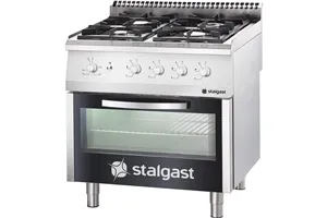Kuchnia gazowa z piekarnikiem gazowym, 800x700, 24.0+5.0 kW, G20/20 mbar Stalgast 9710310