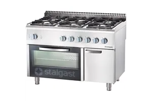 Kuchnia gazowa z piekarnikiem gazowym, 1200x700, 36.5+5.0 kW, G30/37 mbar Stalgast 9711230