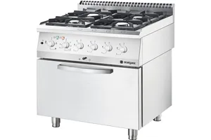 Kuchnia gazowa ECO z piekarnikiem elektrycznym, 800x700, 14.0+6.5 kW, G20/20 mbar Stalgast 9713710