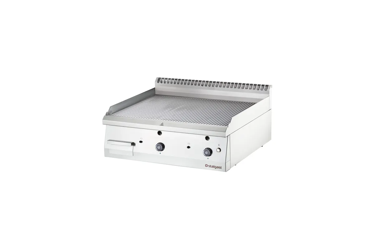 Płyta grillowa nastawna, stalowa, ryflowana, gazowa, 800x700, 13.0 kW, G30/37 mbar Stalgast 9731230