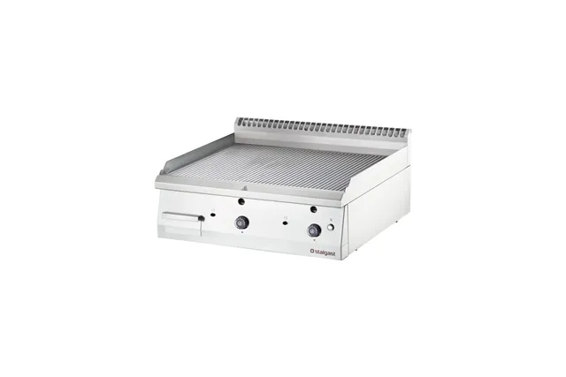 Płyta grillowa nastawna, stalowa, ryflowana, gazowa, 800x700, 13.0 kW, G30/37 mbar Stalgast 9731230