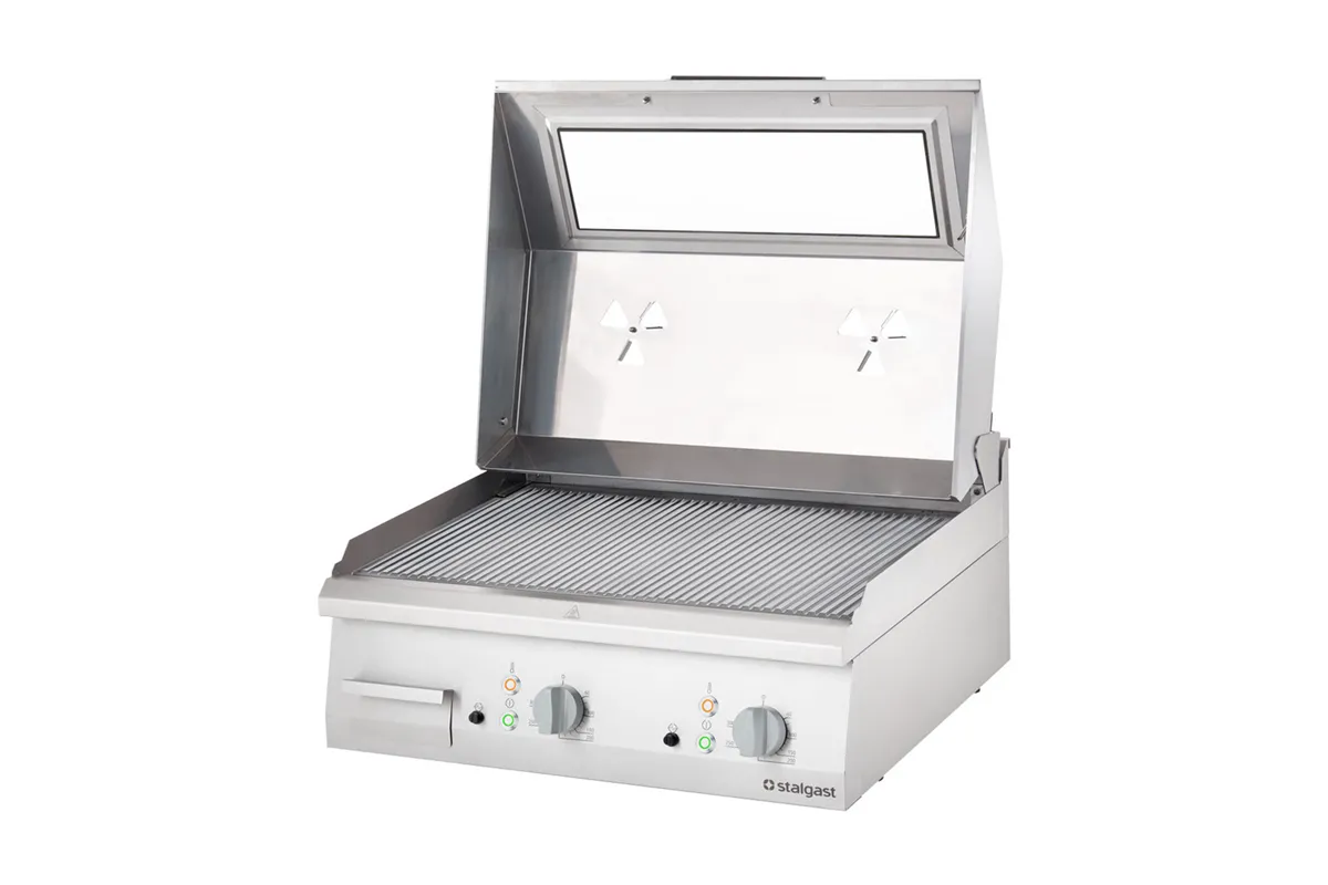 Płyta grillowa elektryczna, ryflowana, z pokrywą, 8.1 kW Stalgast 9731290