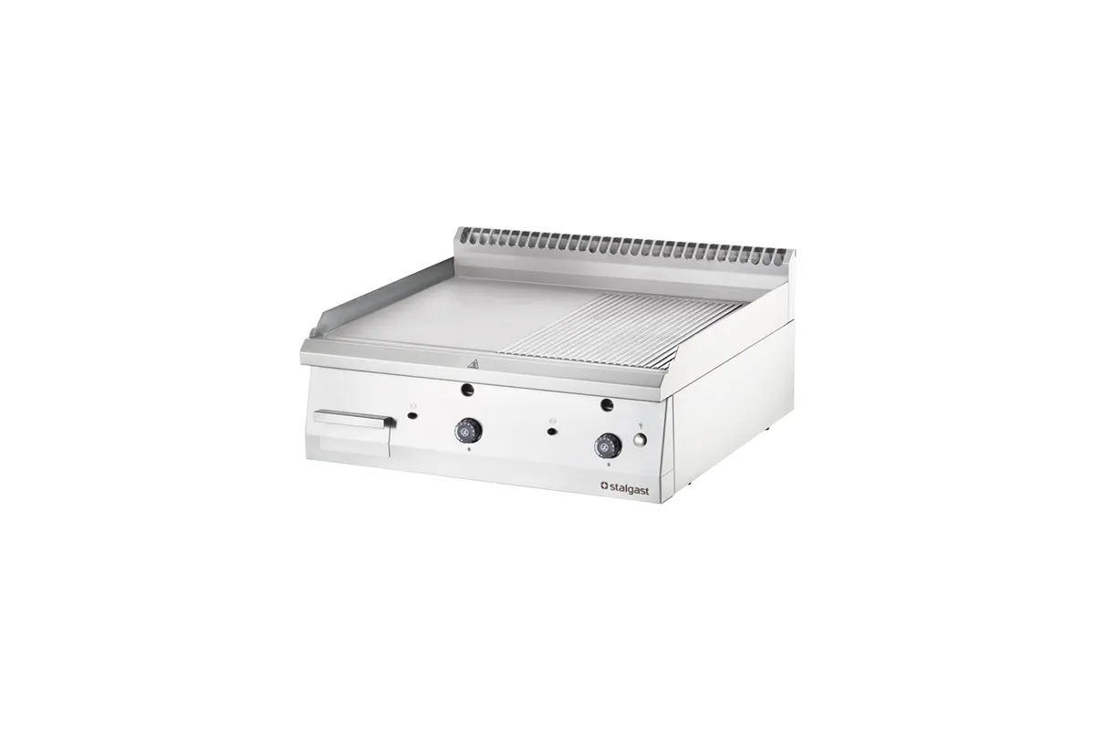 Płyta grillowa gazowa, gładko-ryflowana, 13 kW, G20 Stalgast 9731310
