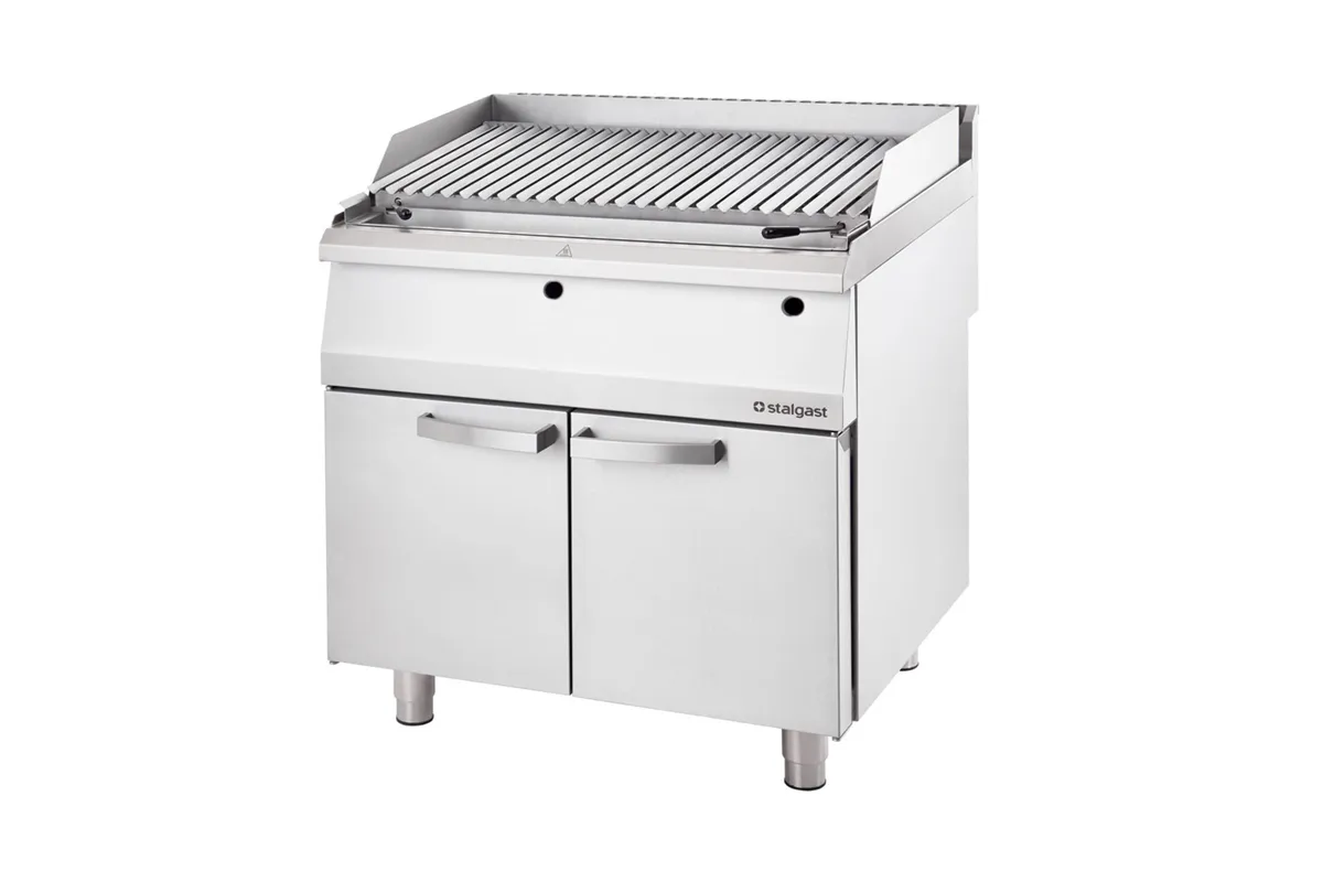 Lava grill gazowy, ruszt V, 800x700, 16.0 kW, G20/20 mbar Stalgast 9733010