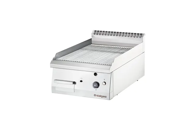 Płyta grillowa nastawna, chromowana, ryflowana, gazowa, 400x700, 6.5 kW, G30/37 mbar Stalgast 9736230