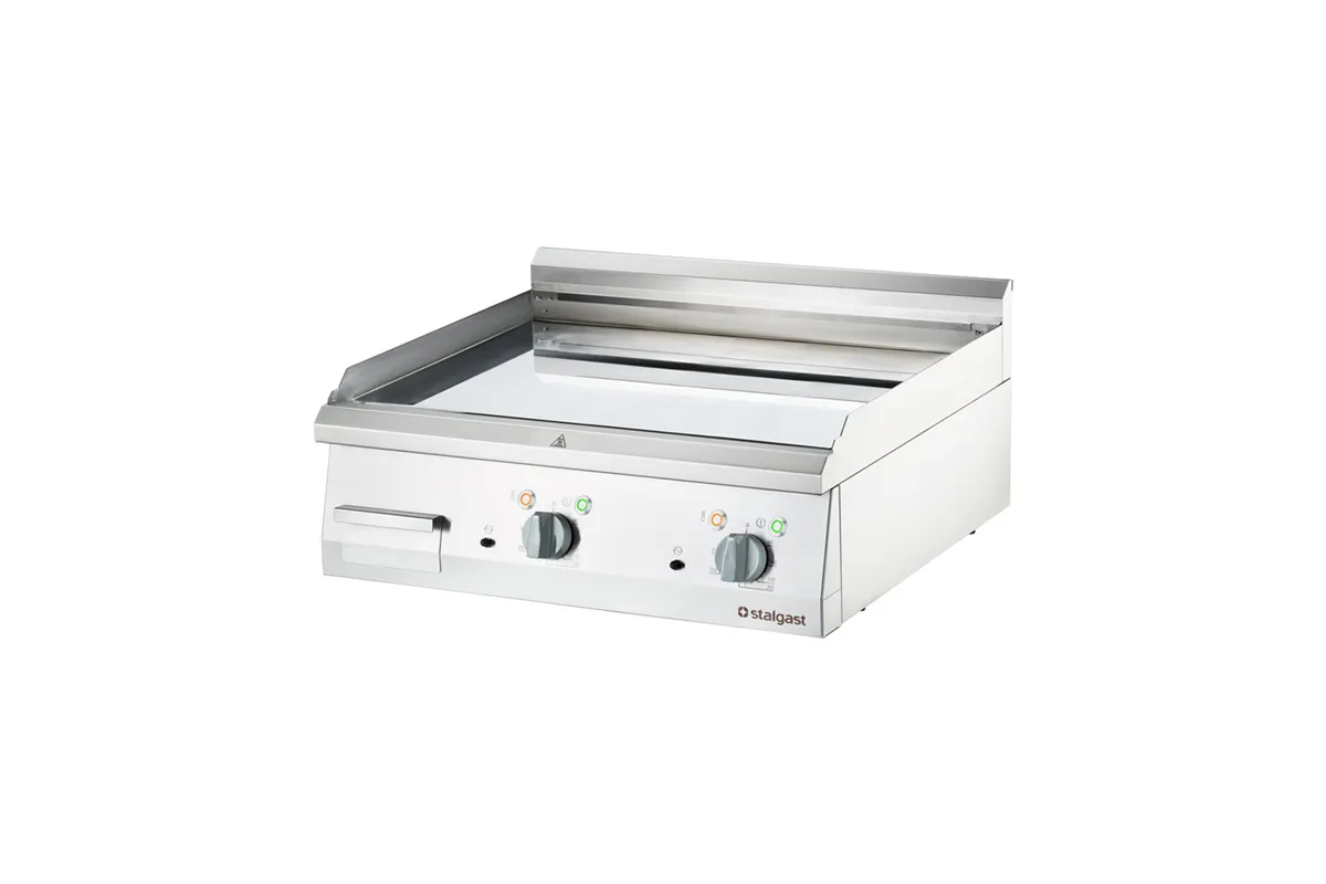 Płyta grillowa elektryczna, chromowana, gładka, P 8.1 kW, U 400 V Stalgast 9737100