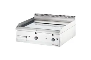 Płyta grillowa nastawna, chromowana, gładka, gazowa, 800x700, 13.0 kW, G20/20 mbar Stalgast 9737110